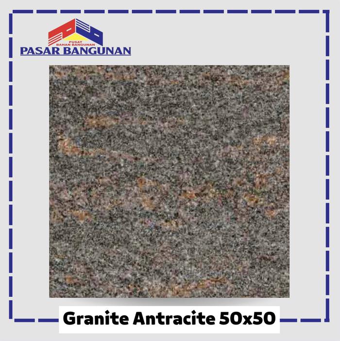 Gambar Keramik Grand Master Granite Antracite / Brown / Verde 50x50 KW 1 - Antracite dari Pasar Bangunan Bekasi Official undefined Tokopedia