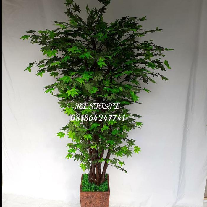 Gambar bunga plastik hias/bunga hias/pohon hias/pohon plastik/pohon maple - hijau dari RE BungaPlastik undefined Tokopedia