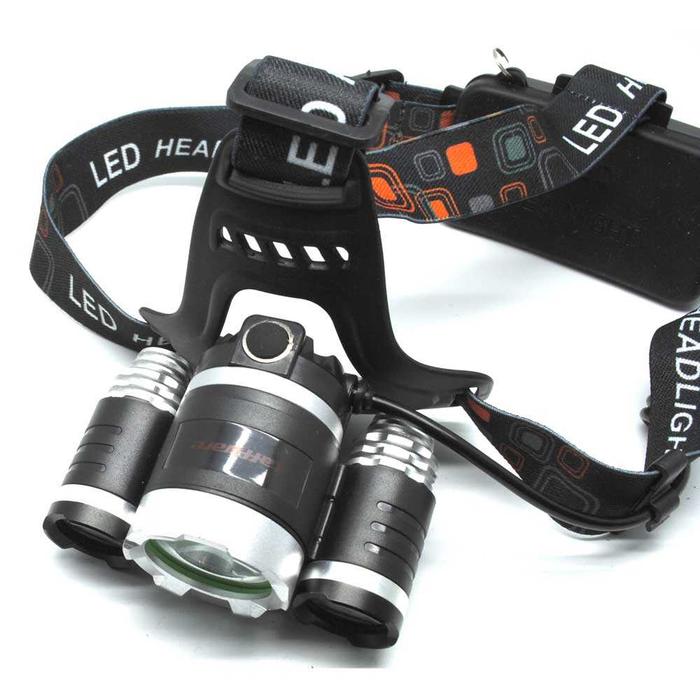 Gambar PAKET SENTER KEPALA Headlamp XM-L T6 3 LED 5000 Lumens - 5000 Lumens dari Sungai Kuning undefined Tokopedia