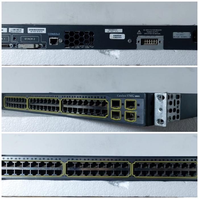 Jual Switch Cisco Catalyst 3750G series WS-C3750G-48TS-S V06 second ...