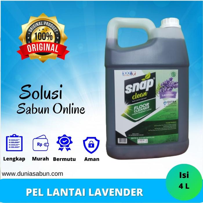 Gambar SABUN PEMBERSIH LANTAI SNAP CLEAN KEMASAN JERIGEN 4 LITER - lavender dari Dunia Sabun kebayoran undefined Tokopedia