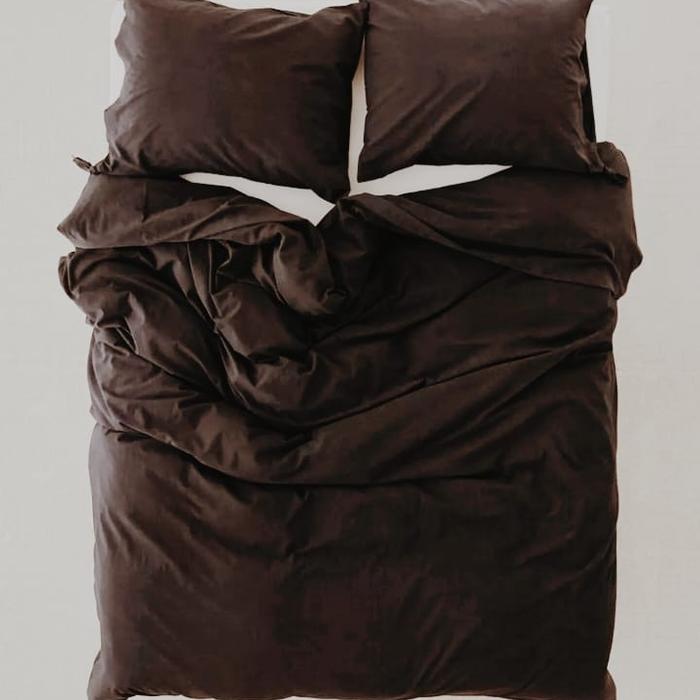 Gambar sprei polos ukuran 140 x 200 x 15 - Cokelat, 140x200x25 dari shaena store1 undefined Tokopedia