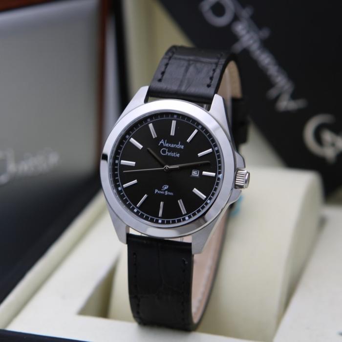 Gambar [ ORIGINAL ] Jam Tangan Wanita / Cewek Alexandre Christie 1015 Kulit - Silver Black dari TOKOJAMKU_NEW undefined Tokopedia