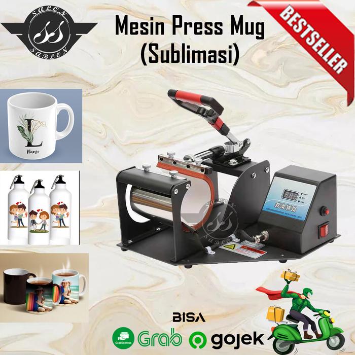Gambar Mesin Press Mug / Gelas Standart 11 Oz - Hitam Biru dari Salon Sablon undefined Tokopedia
