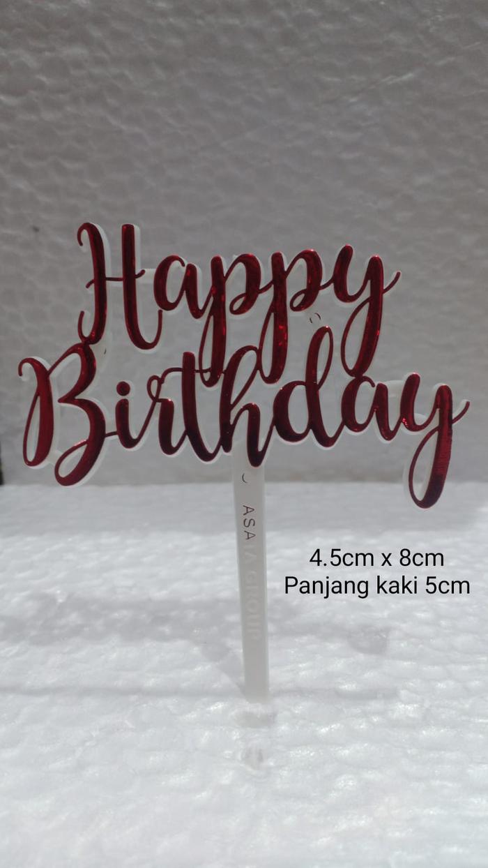 Jual CAKE TOPPER HIASAN KUE huruf LATIN tulisan