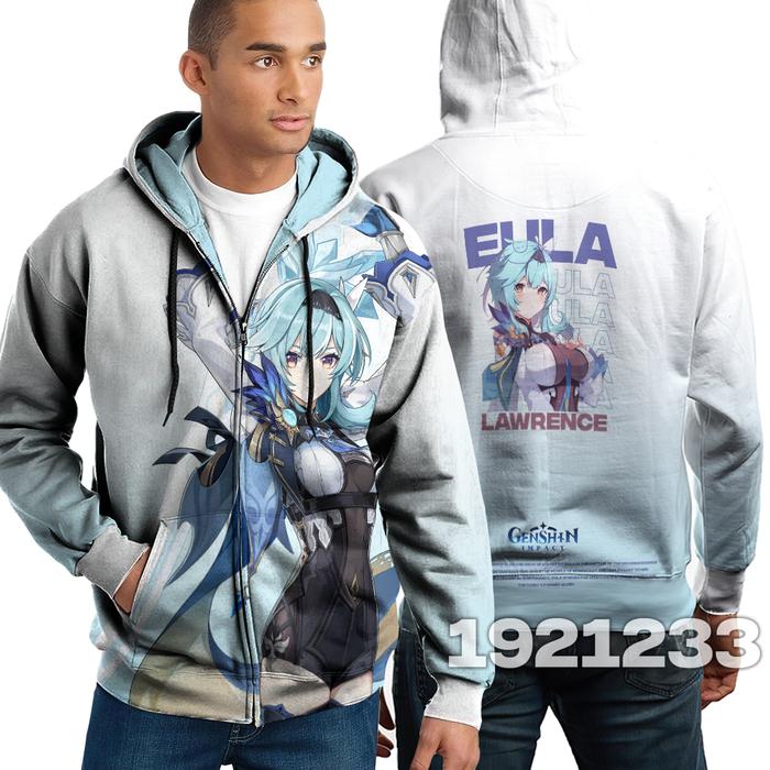 Gambar Animophilia Hoodie Zipper Fullprint Anime Eula Lawrence Genshin - S, Pria dari Gearwaypack undefined Tokopedia