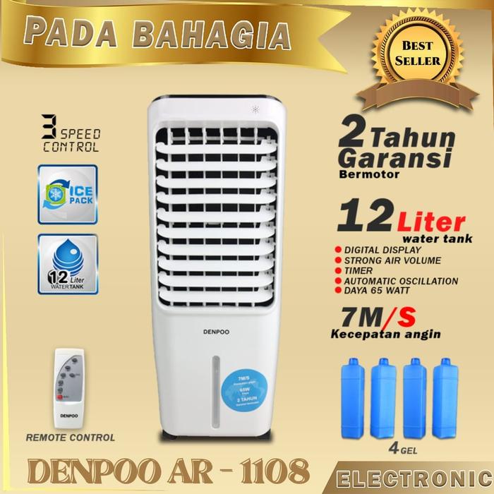 Gambar Denpoo Air Cooler / Penyejuk Ruangan AR-1208 XF 6.5 Liter - AR 1108 12L dari Pada Bahagia Elektrik undefined Tokopedia