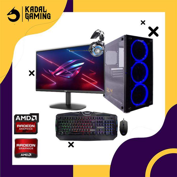 Jual PC GAMING RYZEN 3200G VGA RADEON RX VEGA 8GB RAM EDITING