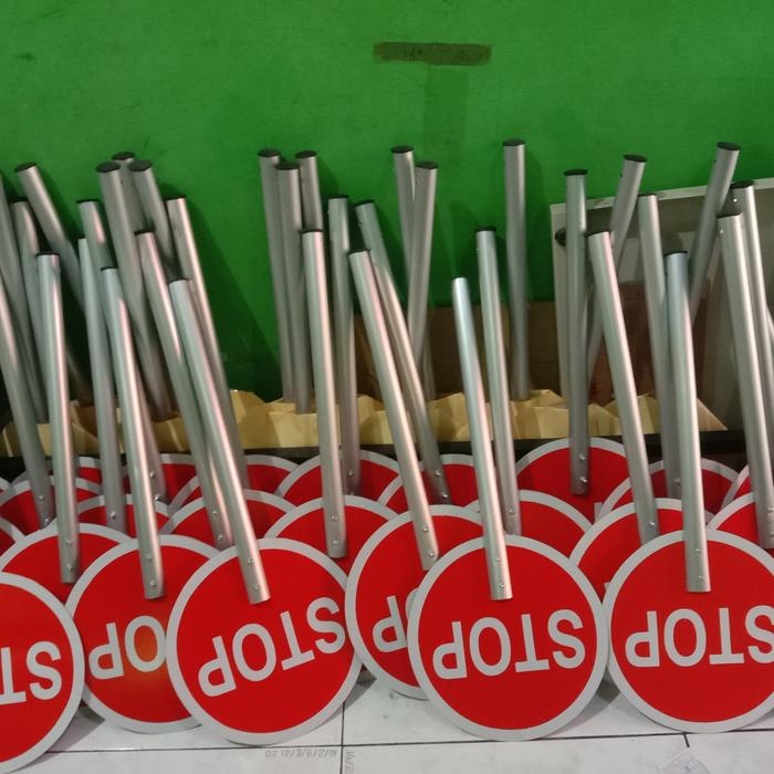Plat Rambu Stop Jual TONGKAT STOP/ RAMBU STOP BESAR 30cm - Kota Surabaya - Maju ...