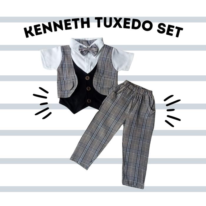 Gambar setelan jas anak laki laki 1-3 tahun kondangan tuxedo set celana panja - Biru, size 1 dari Bigbearbabyshop undefined Tokopedia