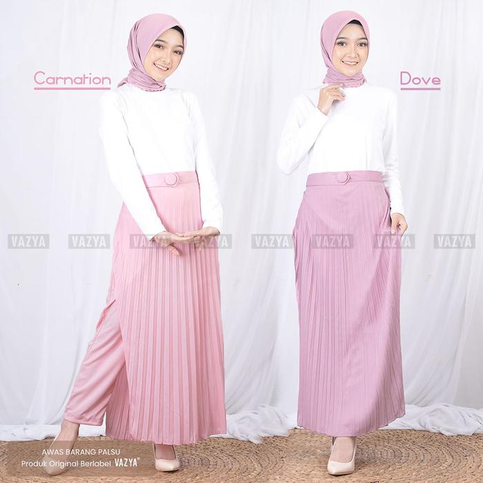 Gambar Rok Celana Plisket Hyget 2in1 - Dove dari VazyaHijab undefined Tokopedia