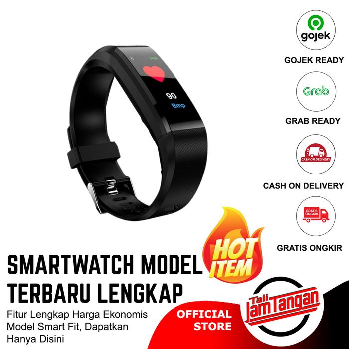 Gambar Smartwatch Model Baru 115Plus Model Fitur Lengkap Terbaik - Hitam dari Tali Jam Tangan com undefined Tokopedia