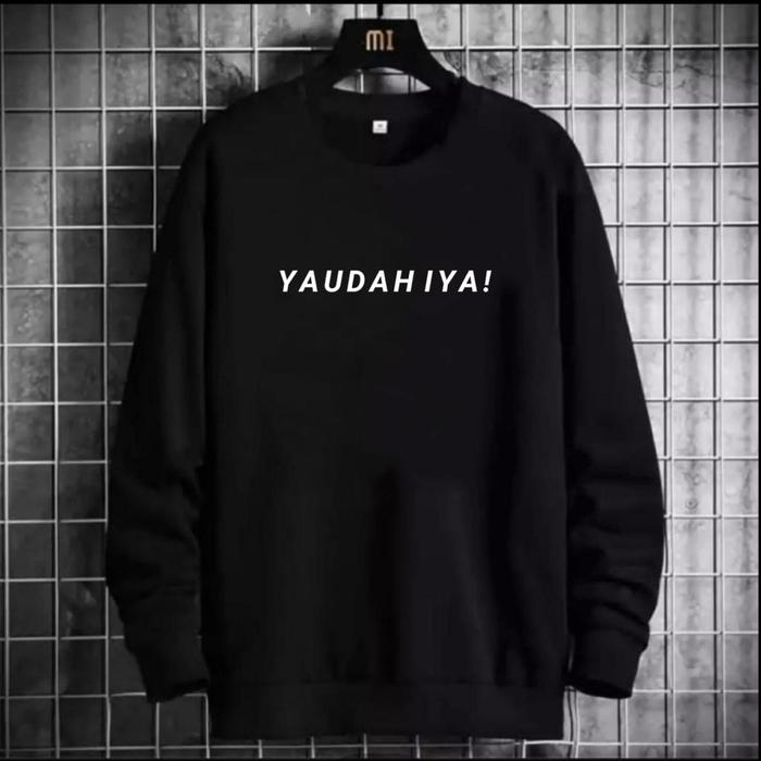 Gambar BAJU KAOS PRIA LENGAN PANJANG TULISAN YA UDAH IYA BAJU MURAH - Hitam, M dari RENZO_NEW undefined Tokopedia