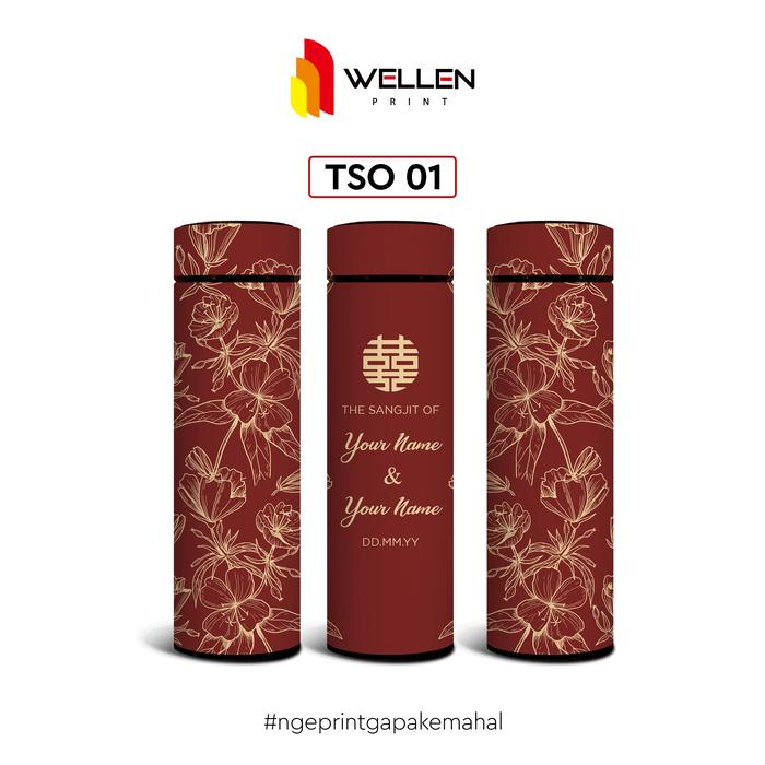 Gambar WELLEN PRINT - Cetak Tumbler Sakura Edisi Sangjit  Print UV Custom Nama / Print Souvenir Seserahan Termos Botol Minum Stainless Steel Tahan Panas & Dingin - TSO 01 dari WELLEN PRINT OFFICIAL Kota Administrasi Jakarta Selatan Tokopedia