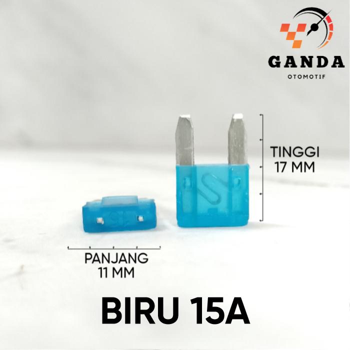 Gambar FUSE DX KECIL 10A 15A 20A 25A 30A - SEKRING TUSUK / TANCAP KECIL - 15A dari Ganda Otomotif undefined Tokopedia