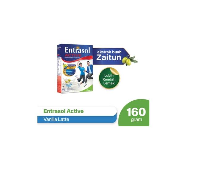 Gambar Entrasol Susu Tinggi Kalsium Active Vanilla Latte 160gr dari Lampung Ceria undefined Tokopedia