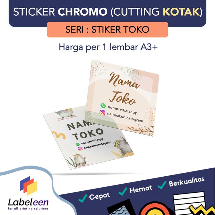 Gambar Cetak Sticker Chromo Custom A3+ Cutting KOTAK [TANPA MIN. ORDER] - 101-200 lembar, 1-50 pcs dari Labeleen undefined Tokopedia