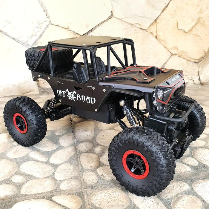 Gambar Mobil Remote Control Monster Offroad RC Rock Crawler 4WD 1:14 - Hitam dari GarasiMobilRC undefined Tokopedia