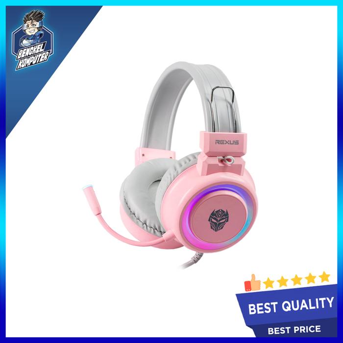 Gambar HEADSET GAMING REXUS F30 VONIX DUAL JACK W/USB PINK/PUTIH - PINK dari bengkelkomputerptk undefined Tokopedia