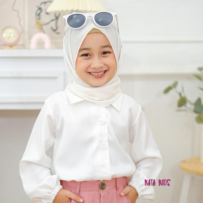 Gambar Dealova Kemeja putih Anak Perempuan kekinian 2-12 tahun Atasan Anak Perempuan Baju Anak Perempuan Pakaian Anak Perempuan Fashion Anak-Anak - putih BW, 2 Tahun dari jessi store Bandung undefined 5 Tokopedia