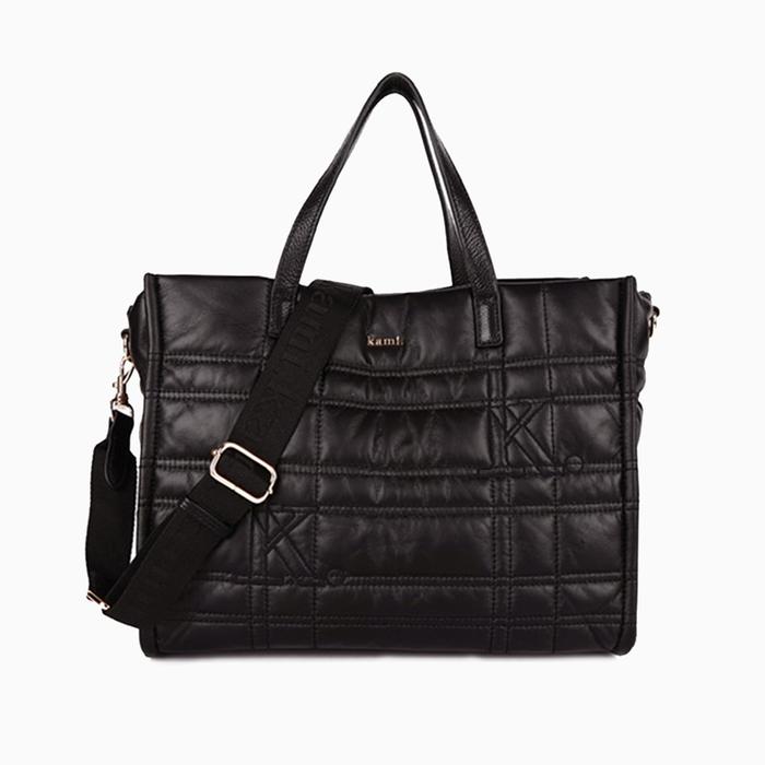 Gambar Kami Quilted Leather Tote Bag - Cream dari Kami undefined 4 Tokopedia