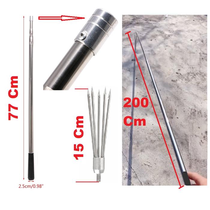 Gambar Tombak Ikan 5 Prong Bahan Stainless Steel KEPALA TOMBAK CABANG harpoon dari Bintangterang22 undefined Tokopedia