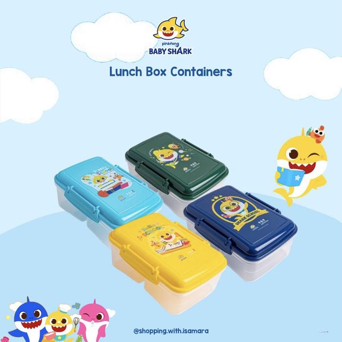 Gambar Pinkfong Baby Shark Lunch Box Containers / Tempat Makan - Biru Muda dari Shopping with isamara undefined Tokopedia
