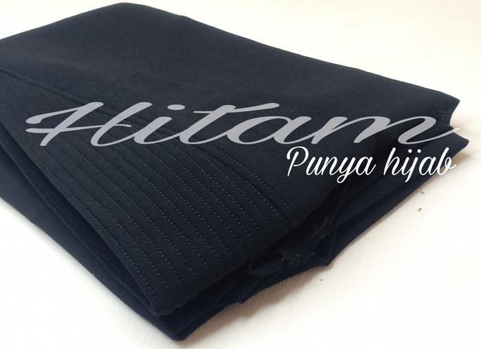 Gambar Hijab Khimar Jilbab instan Payet 2 Layer Ceruty Babydoll - Hitam dari Punya hijab_NEW undefined 5 Tokopedia