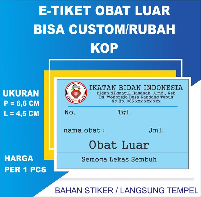 Gambar ETIKET SIRUP OBAT LUAR, ETIKET SYRUP, ETIKET OBAT, LABEL STICKER OBAT, - tanpa rubah kop dari AR MULTIMEDIA undefined 3 Tokopedia
