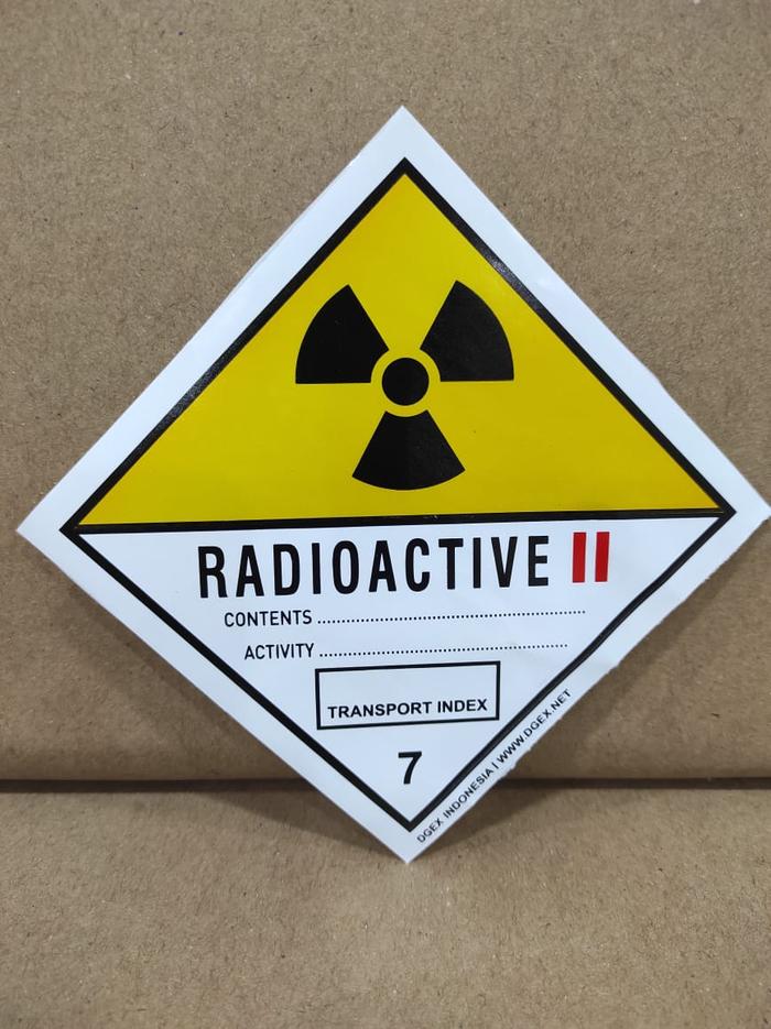 Dgex Jual Sticker Hazard Label of Dangerous Goods - Class 7 2 Yello - Kota ...