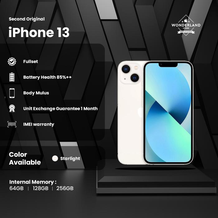 Gambar Second iPhone 13 128/256/512GB All Color, Mulus LIKE NEW, IMEI ama - 128GB, Red dari Wonderland Store undefined Tokopedia