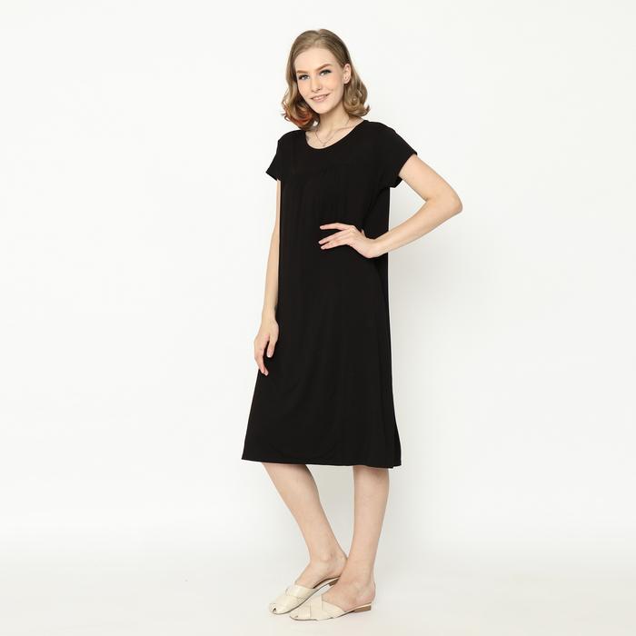 Gambar Baju Menyusui Busui Friendly Bukaan Kanan Kiri Bisa Untuk Ibu Hamil - Black Plain dari Baju Hamil Menyusui Happymomma undefined Tokopedia