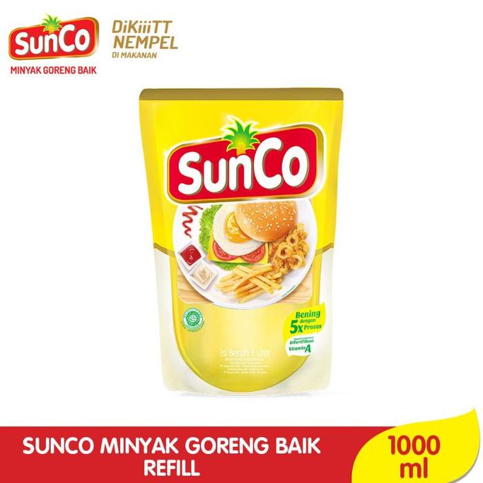 Gambar SUNCO 1 LITER POUCH MINYAK GORENG Oil - 1 LITER REFFIL dari BLUE A SHOP undefined Tokopedia