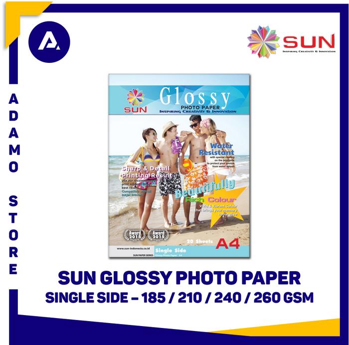 Gambar Kertas Foto A4 Sun Glossy Photo Paper Single Side A4 (185 210 240 260 gsm) Next Generation dari Adamo Store undefined Tokopedia