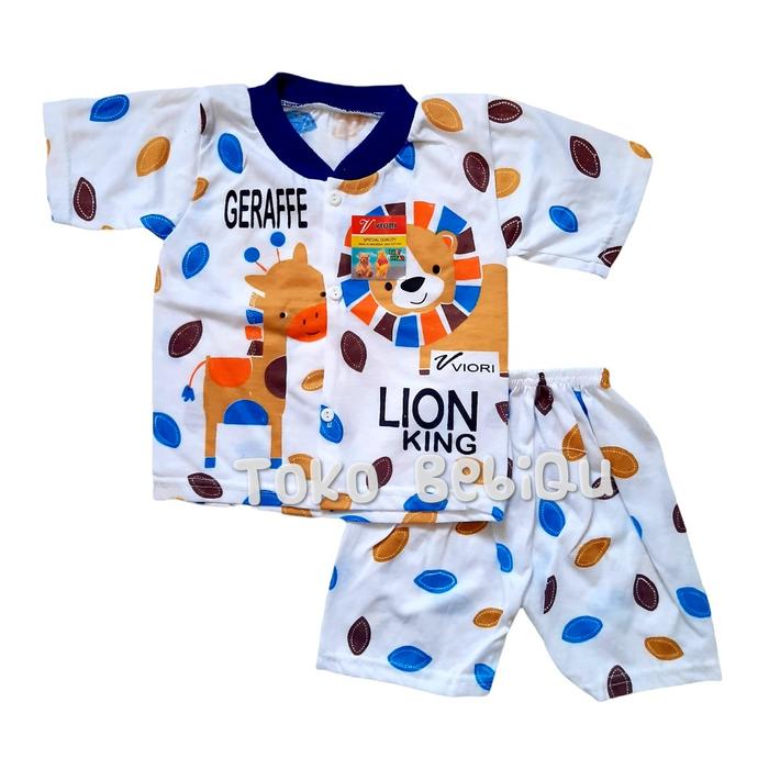 Gambar Baju Setelan Bayi Lengan Pendek (6-12m) - Biru dari Toko Bebiqu undefined Tokopedia