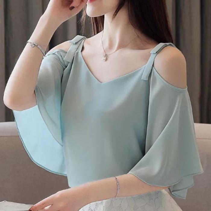 chello blouse sabrina onde off the shoulder baju sepundak blus wanita
