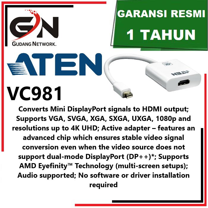 Aten Active Display Adapter ATEN DisplayPort To 4K HDMI Active