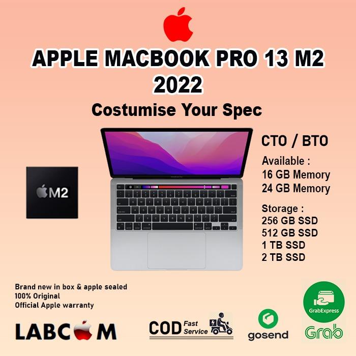 Jual Macbook Pro 13 2022 M2 Chip Costumise CTO/BTO 16GB 24GB RAM