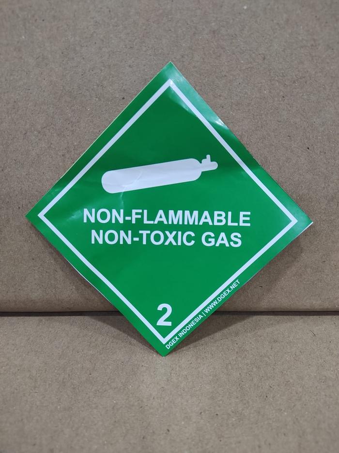 Gambar Sticker Hazard Label of Dangerous Goods - Class 2.2 dari DGEX Indonesia undefined Tokopedia