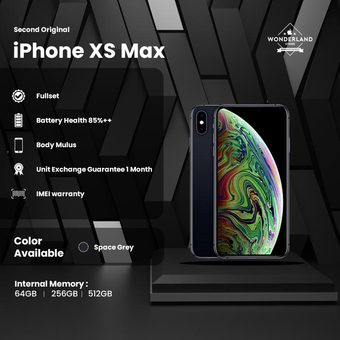 Gambar Second iPhone XS Max 64GB Grey/Silver/Gold, Mulus Like New - Space Gray dari Wonderland Store undefined Tokopedia
