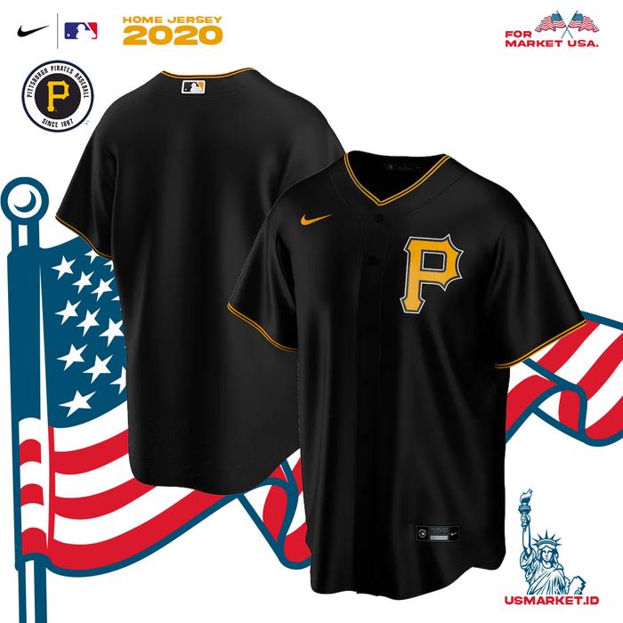 Jual Kaos Jersey Nike Baseball MLB Pittsburgh Pirates Black - Main Image