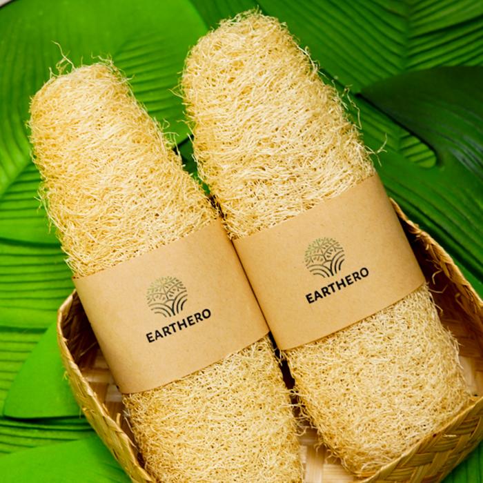 Gambar Loofah Premium 100% Organic sponge cuci piring Awet - M dari Earthero undefined Tokopedia