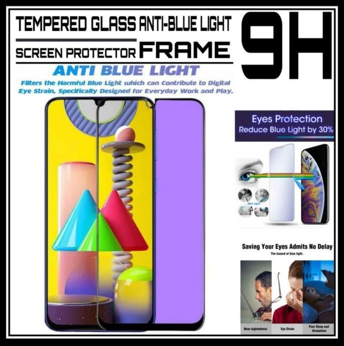 Gambar SAMSUNG GALAXY A13 / A23 4G 5G TEMPERED GLASS BLUE LIGHT FRAME SCREEN - FRAME-BLACK, SAMSUNG A13 4G dari Case Thebest undefined Tokopedia
