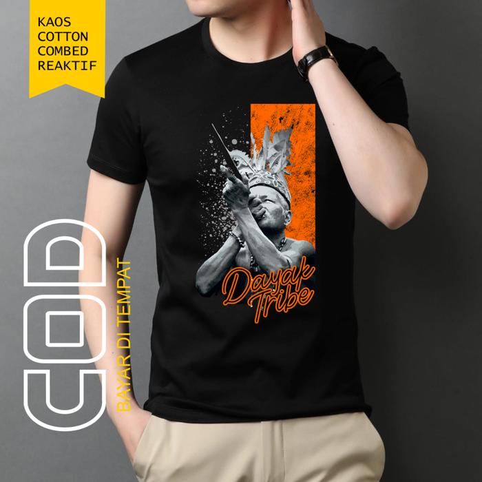 Gambar KAOS PRIA BAJU DAYAK KALIMANTAN BORNEO ETNIK - Hitam, XL dari boowshop undefined Tokopedia