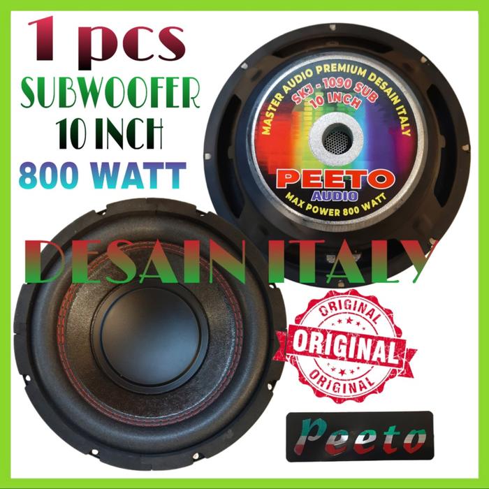Gambar Subwoofer 800 Watt PEETO audio SKJ 1090 SUB 10 Inch High Quality BASS dari Store Elektronik Com undefined Tokopedia
