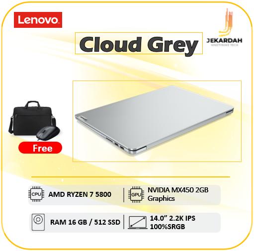 Gambar LENOVO IDEAPAD SLIM 5 PRO 14 RYZEN 7 5800 16GB 512SSD MX450 2GB WIN10 - Cloud Grey dari LAPTOP GADGET ID undefined Tokopedia