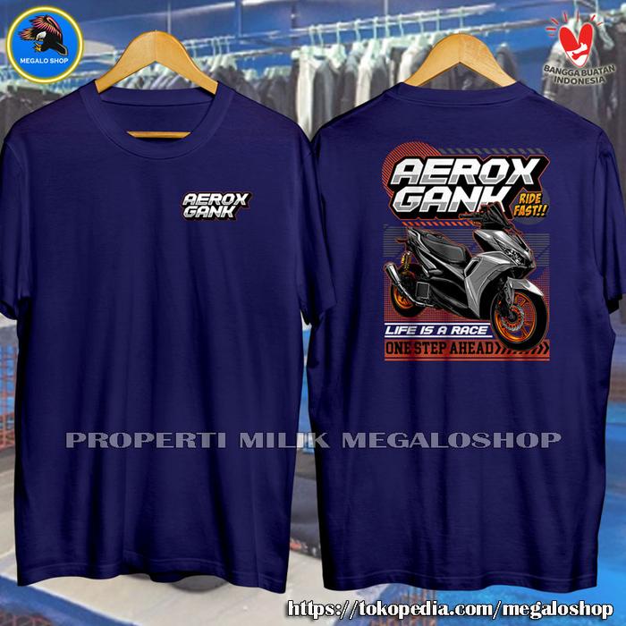 Gambar Baju Kaos Aerox Racing Komunitas Club Motor Yamaha Kekinian Terbaru - Navy, M dari megaloshop88 undefined Tokopedia