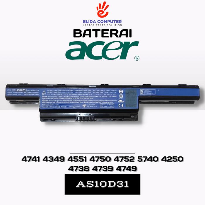 Gambar Baterai Acer AS10D31 AS10D3E AS10D41 AS10D51 dari ElidaComputer undefined Tokopedia