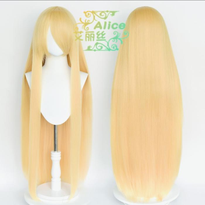 Gambar READY STOCK wig cosplay crimping universal 100 cm manmei import new - Kuning dari Nyuu Shoppu undefined Tokopedia