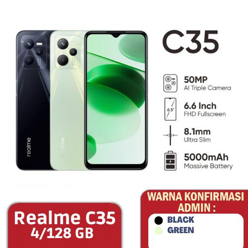 Gambar Hp Realme C35 4/64 GB | C35 4/128 GB Garansi Resmi Realme 1 Tahun - 4/128 Green/Mix dari Mega Android undefined Tokopedia